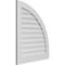 Ekena Millwork Quarter Round Top Right Surface Mount PVC Gable Vent w/ 3-1/2"W x 1"P Standard Frame, 30"W x 36"H GVPQR30X3601SN - alternate 3